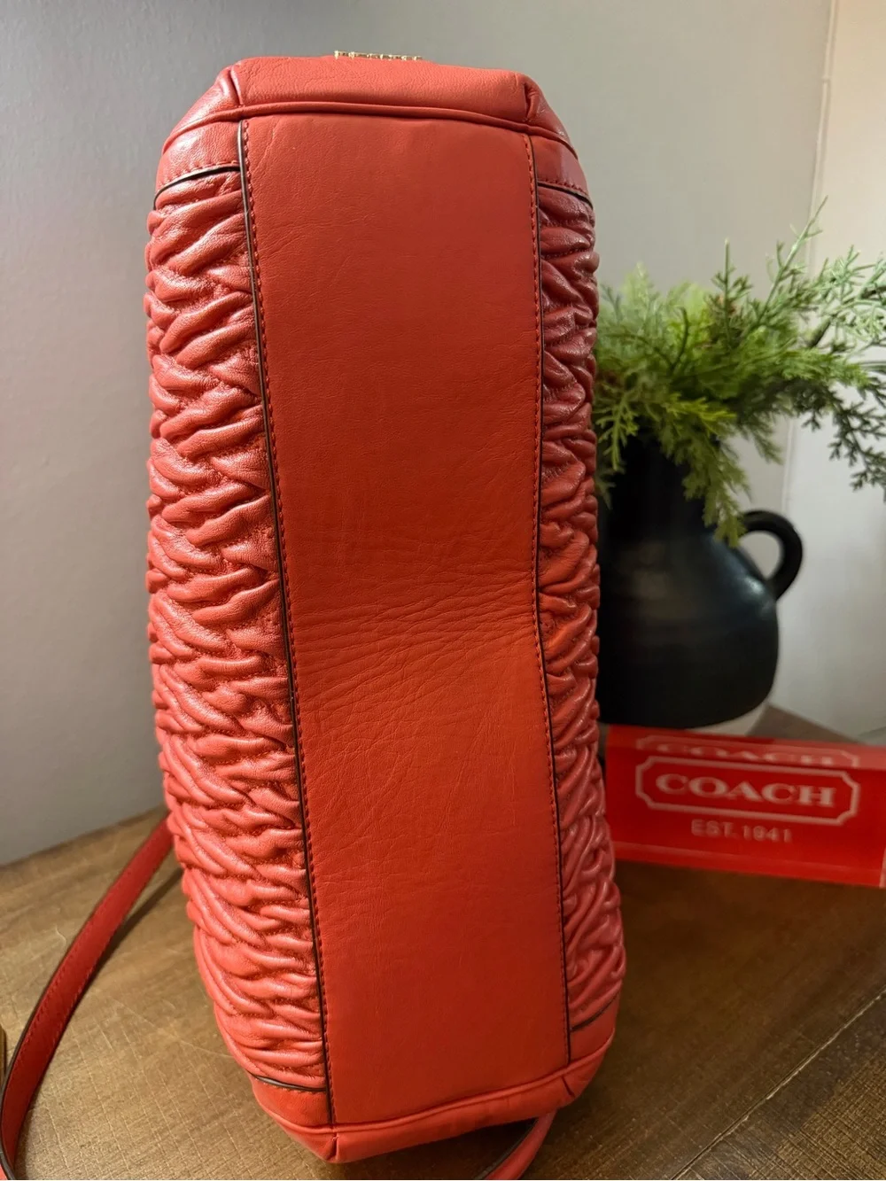 Coach Madison Gathered Satchel Bag